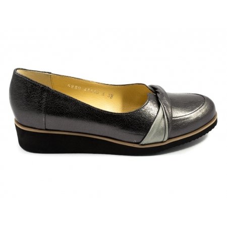 Czółenka Acord 5880-249/122 grafitowe / szare lico