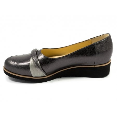 Czółenka Acord 5880-249/122 grafitowe / szare lico