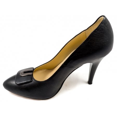 Czółenka Acord 5882-101 czarne lico