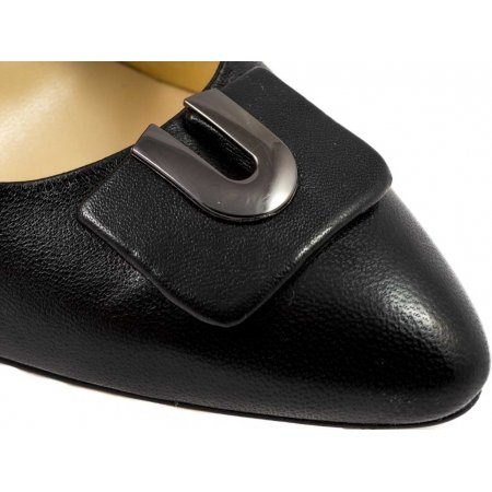 Czółenka Acord 5882-101 czarne lico