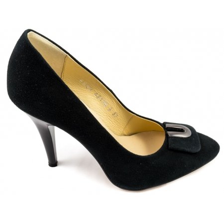 Czółenka Acord 5882-812 czarny zamsz