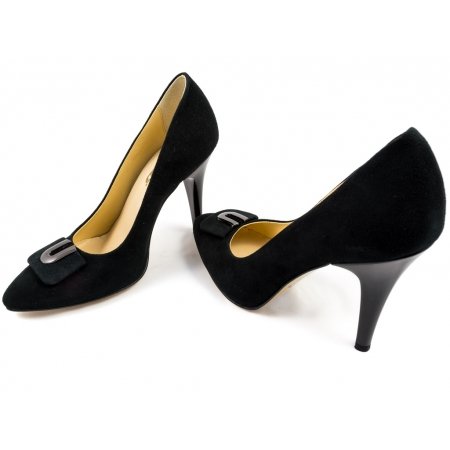 Czółenka Acord 5882-812 czarny zamsz