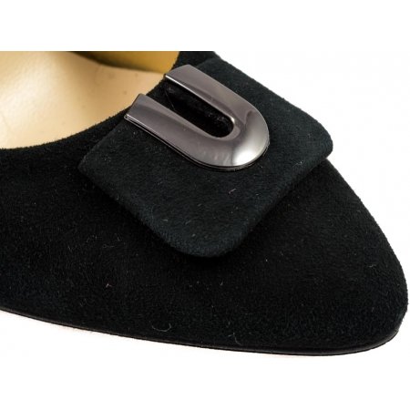 Czółenka Acord 5882-812 czarny zamsz