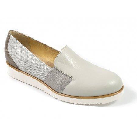 Sneakersy Acord 5903-294/274/293 beżowo srebrne lico