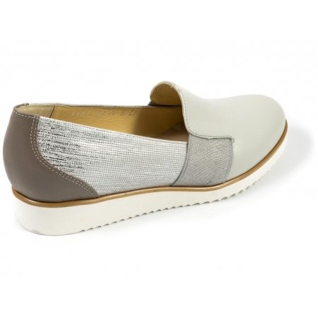 Sneakersy Acord 5903-294/274/293 beżowo srebrne lico