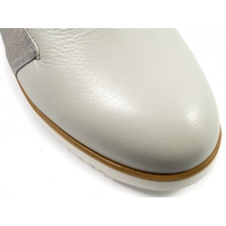 Sneakersy Acord 5903-294/274/293 beżowo srebrne lico