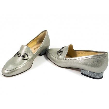 Czółenka Acord 5922-122 srebrne lico