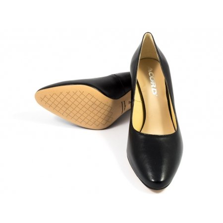 Czółenka Acord 5931-101 czarne lico