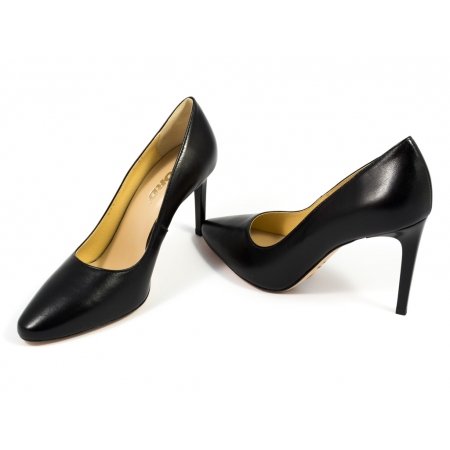 Czółenka Acord 5931-101 czarne lico