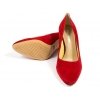 Czółenka Acord 5931-237 czerwony welur