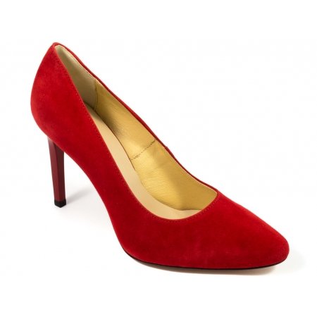 Czółenka Acord 5931-237 czerwony welur