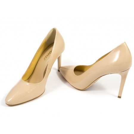 Czółenka Acord 5931-320 beżowy lakier