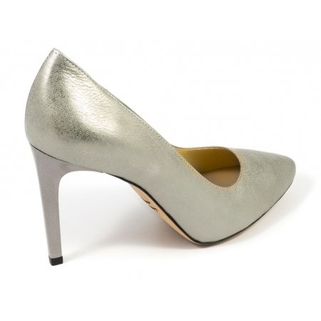 Czółenka Acord 5931-321 srebrne lico