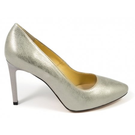 Czółenka Acord 5931-321 srebrne lico