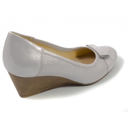 Czółenka Acord 5954-356 srebrne lico