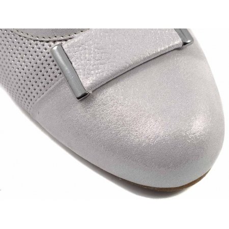 Czółenka Acord 5954-356 srebrne lico