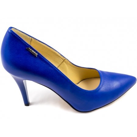 Czółenka Acord 5958-355 chabrowy - niebieskie lico