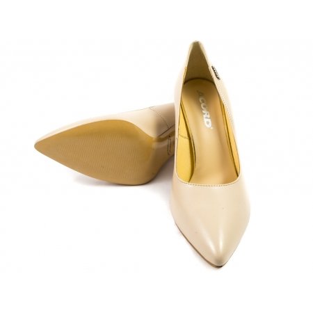 Czółenka Acord 5958-813 beżowe lico