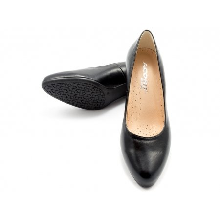 Czółenka Acord 5970-101 czarne lico