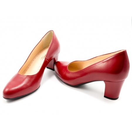 Czółenka Acord 5970-107 czerwone lico