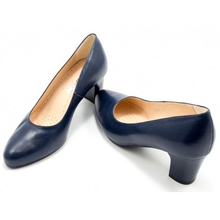 Czółenka Acord 5970-735 granatowe lico