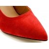 Czółenka Acord 5977-237 czerwony welur