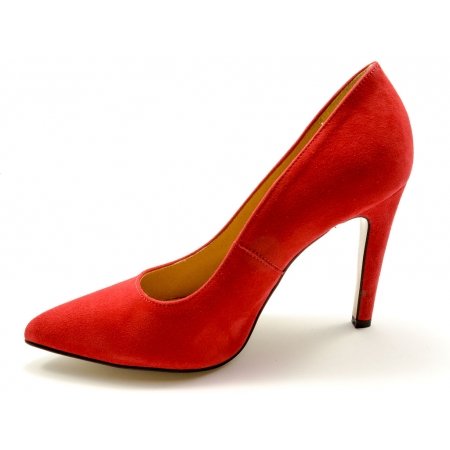 Czółenka Acord 5977-237 czerwony welur