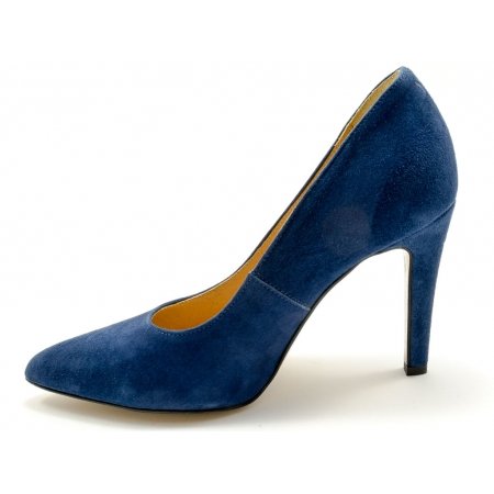 Czółenka Acord 5977-432 granatowy welur