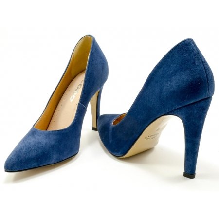 Czółenka Acord 5977-432 granatowy welur