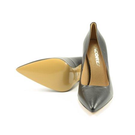 Czółenka Acord 6111-101 czarne lico