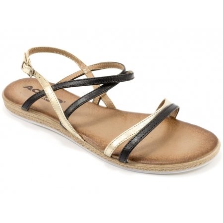 Sandały Acord 8471-101/798 czarno złote