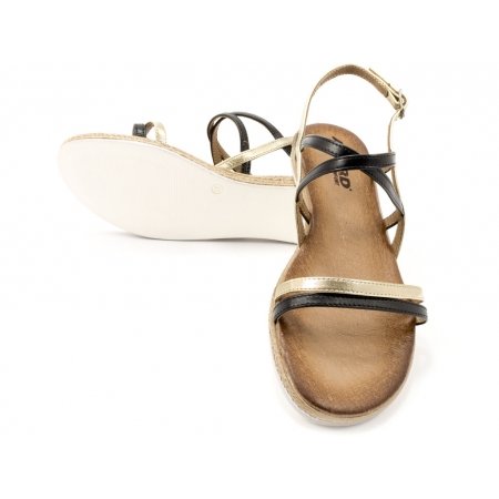 Sandały Acord 8471-101/798 czarno złote