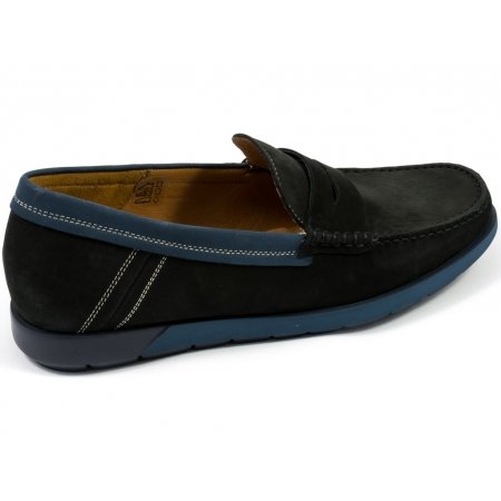 Mokasyny Conhpol C00C-5666-ZH90-00P28 czarno granatowy zamsz