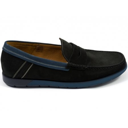 Mokasyny Conhpol C00C-5666-ZH90-00P28 czarno granatowy zamsz