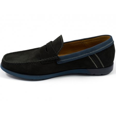 Mokasyny Conhpol C00C-5666-ZH90-00P28 czarno granatowy zamsz