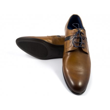 Półbuty Conhpol C00C-6503-ZM98-00S14 brązowe lico