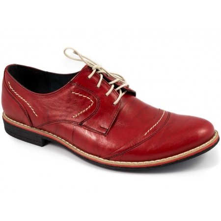 Półbuty Dorian 293 czerwone lico