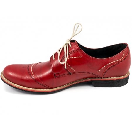 Półbuty Dorian 293 czerwone lico