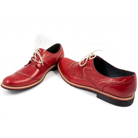Półbuty Dorian 293 czerwone lico