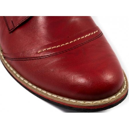 Półbuty Dorian 293 czerwone lico