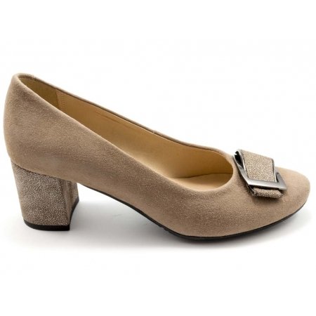 Czółenka Grodecki 1183+150-149 beżowy zamsz