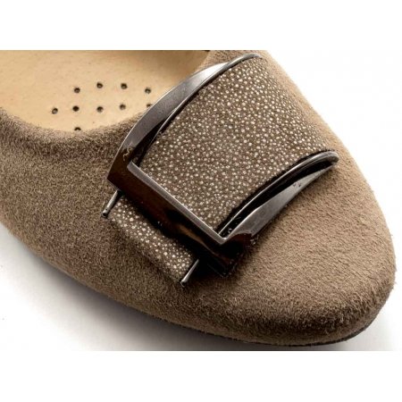 Czółenka Grodecki 1183+150-149 beżowy zamsz