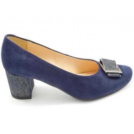 Czółenka Grodecki 1183+127 granat zamsz