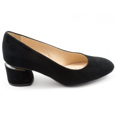 Czółenka Grodecki 1214 czarny zamsz