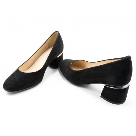 Czółenka Grodecki 1214 czarny zamsz