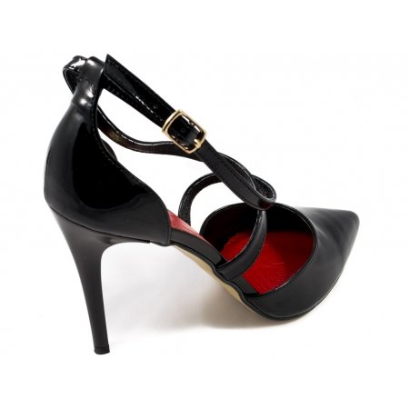 Czółenka Giulio Santoro by Presto L-6902 czarny lakier