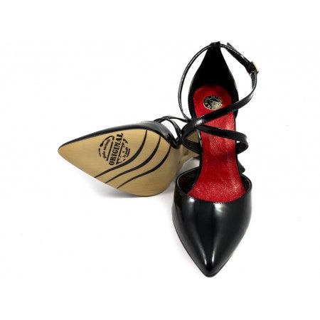 Czółenka Giulio Santoro by Presto L-6902 czarny lakier