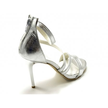 Sandałki Giulio Santoro by Presto L-84-PS srebrny kryształ