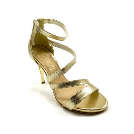 Sandałki Giulio Santoro by Presto L-84-PS złoty kryształ