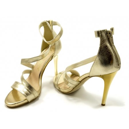 Sandałki Giulio Santoro by Presto L-84-PS złoty kryształ